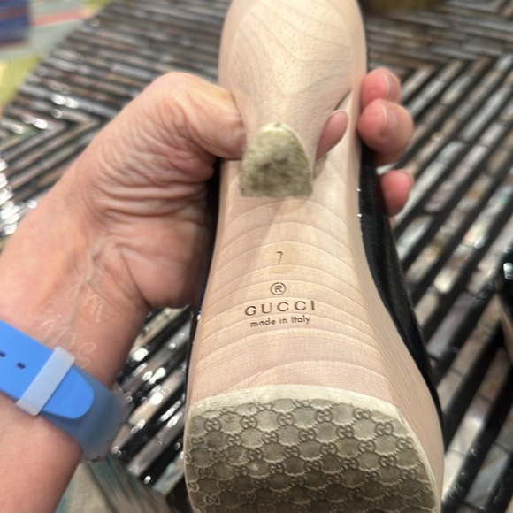 Gucci Black Patent Leather Hysteria Platform Clogs - Picture 8 of 11